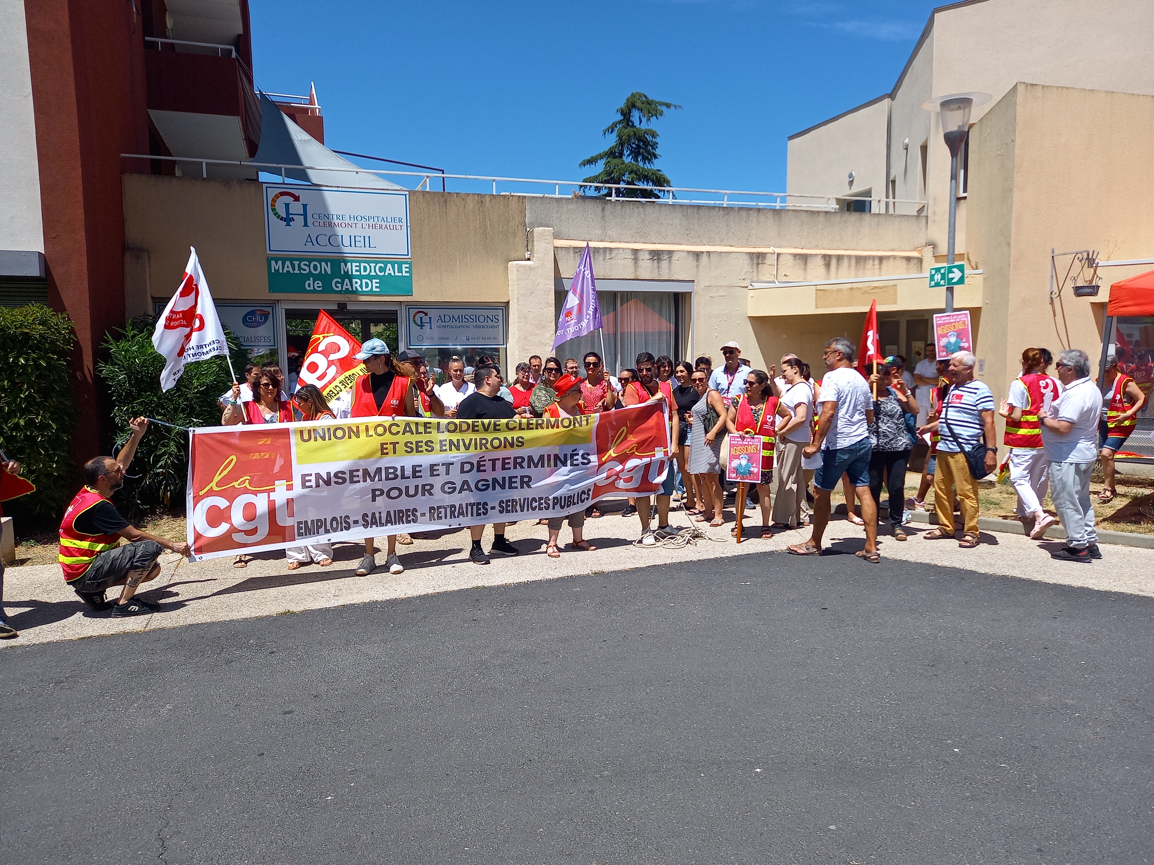 GREVE AU CENTRE HOSPITALIER DE CLERMONT L'HERAULT